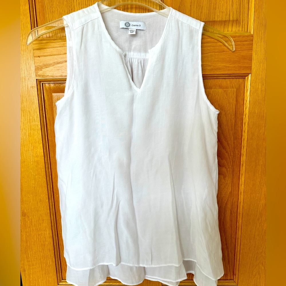 Christina B lined tank top